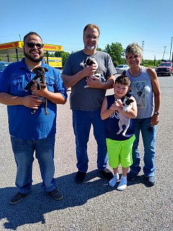 Crew picture of me my son Tom and Lorie! Thank you!!